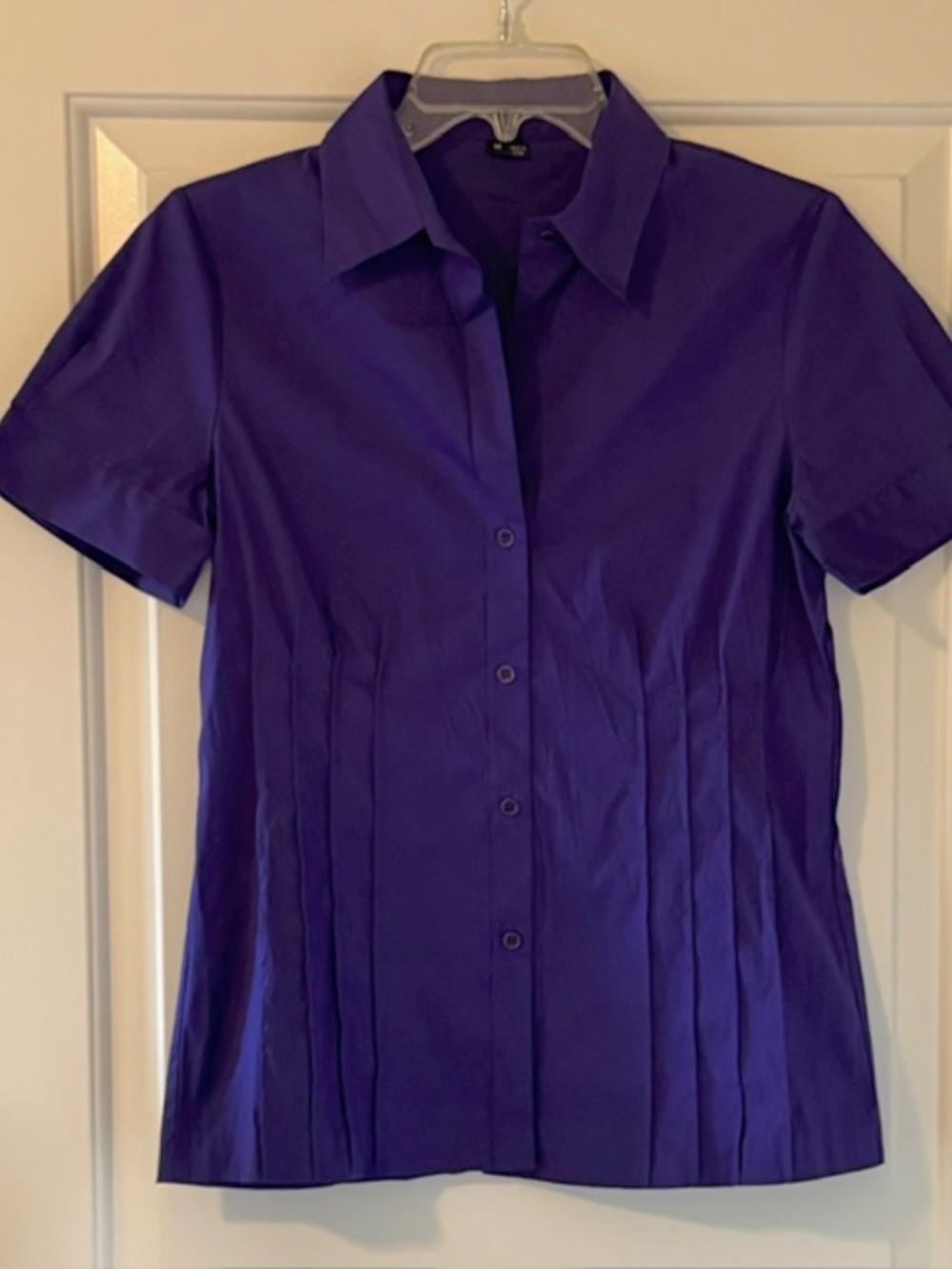 Theory 'Besson' Purple Blouse Size Medium
